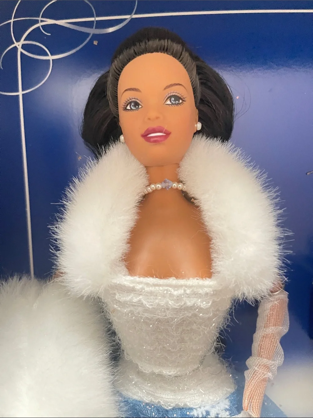 Barbie Blue and White Holiday Snowflake Doll